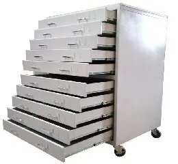 Mapoteca de Aço 10 Gavetas para Mapas